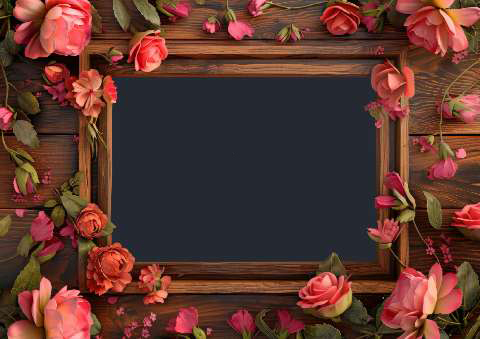 Preview for Floral-wooden-frame-background-mothers-day-template-cc374
