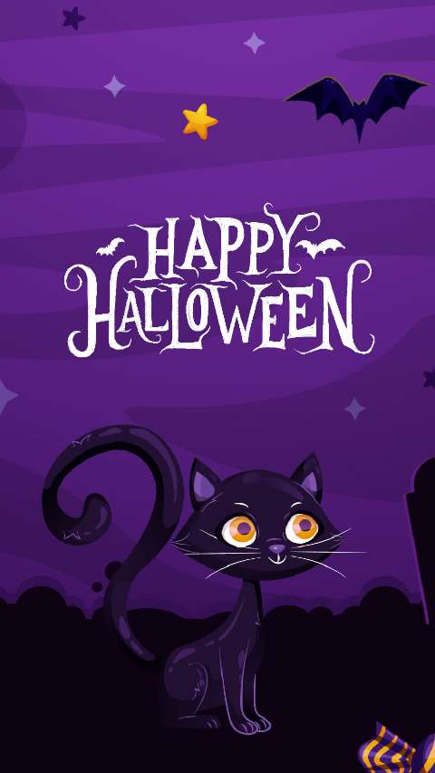 Preview for Happy-halloween-black-cat-greeting-halloween-story-template-790bd