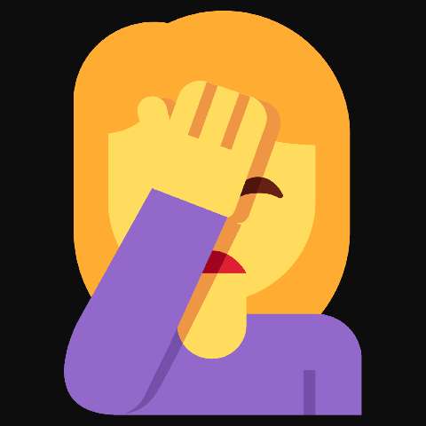 Preview for Woman-covering-face-illustration-emoji-object-template-36e5d