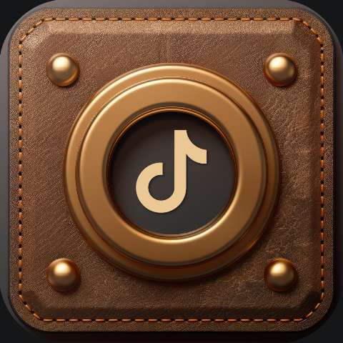 Preview for Tiktok-leather-badge-icon-hermes-template-26c35