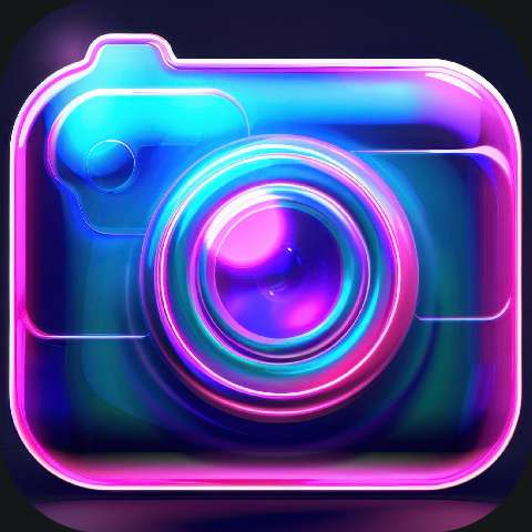 Preview for Neon-camera-icon-design-neon-purple-template-a5f48