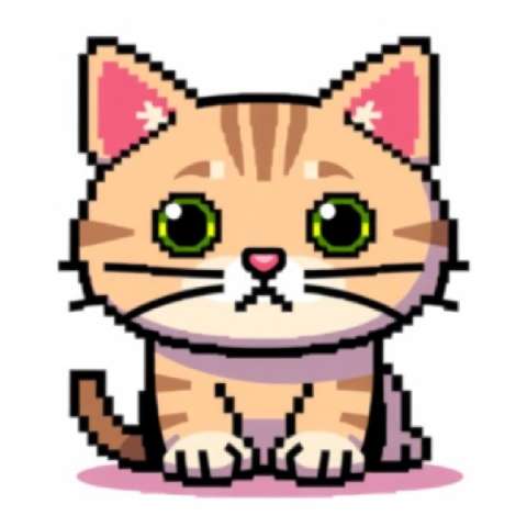 Preview for Pixel-art-cat-illustration-aiappiconstyle-template-d028e