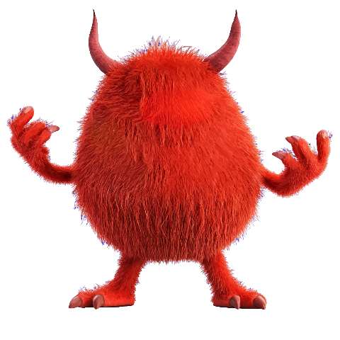 Preview for Red-furry-monster-fuzzy-monster-template-77a57