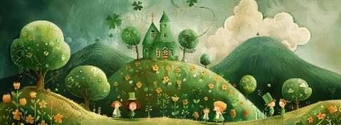 Preview for Whimsical-green-landscape-castle-st-patricks-template-93178