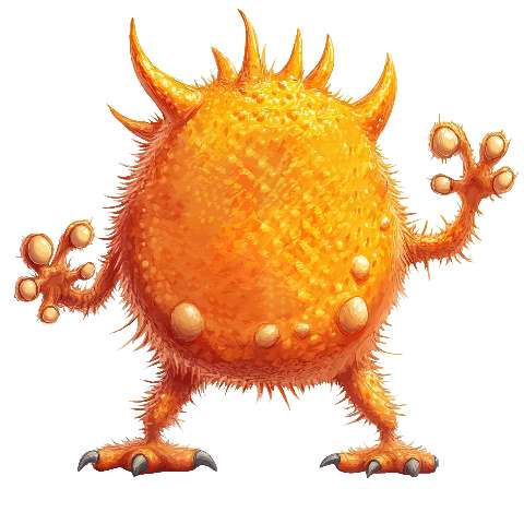 Preview for Orange-fuzzy-monster-character-whimsical-monster-template-b06be