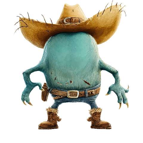 Preview for Cartoon-cowboy-character-design-character-monster-template-729a3