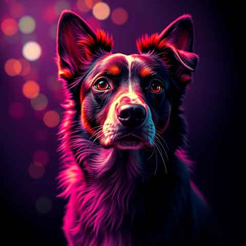 Preview for Vibrant Canine Portrait Design Template