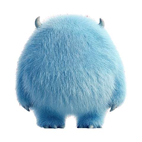 Preview for Blue-furry-monster-fuzzy-monster-template-f2d76