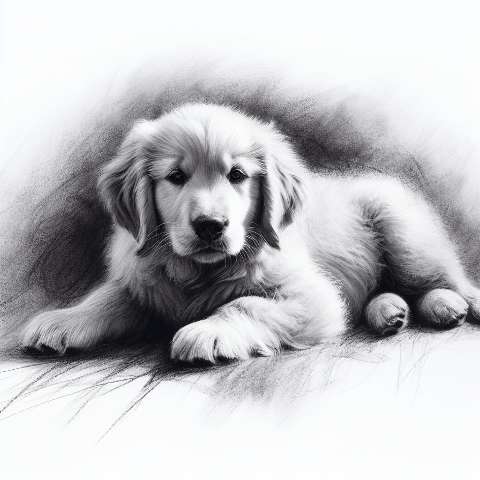 Preview for Pencil Drawing Of A Puppy Template