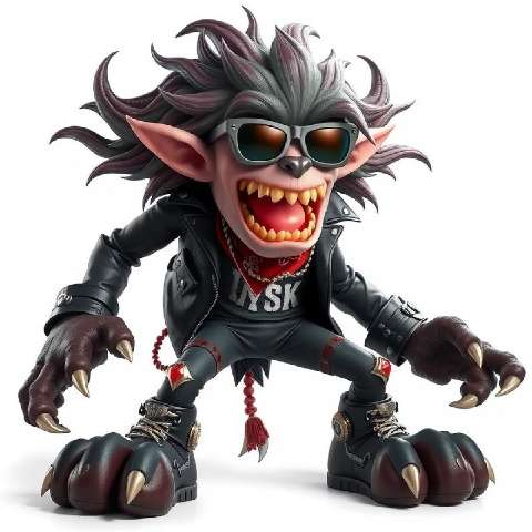 Preview for Punk-rock-monster-figurine-aimonsterstyle-template-d3f4e