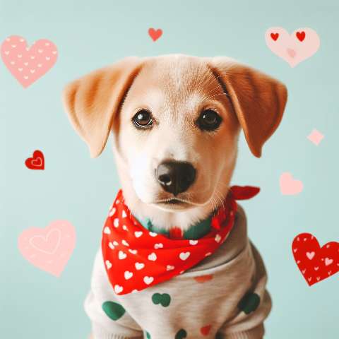 Preview for Adorable Puppy Valentine's Day Template