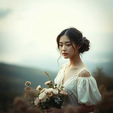 Preview for Serene-woman-with-flowers-aiphotography-template-86b65