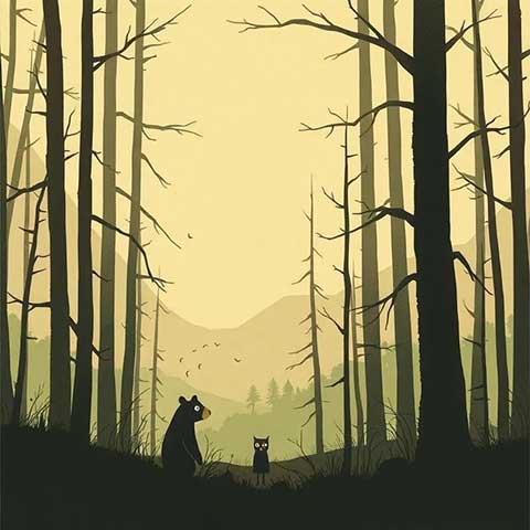 Preview for Mother-bear-cub-forest-aicartoon-template-76cc5