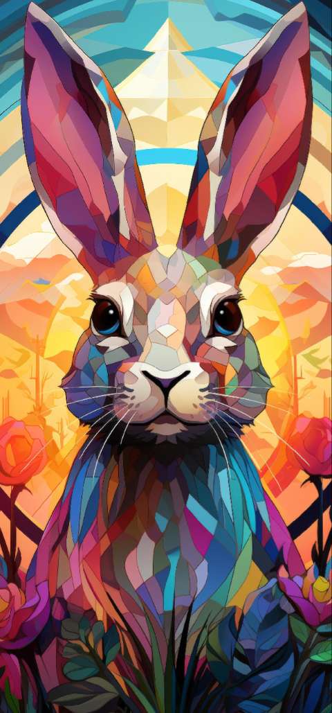 Preview for Geometric-rabbit-art-easter-phone-template-b0ae6