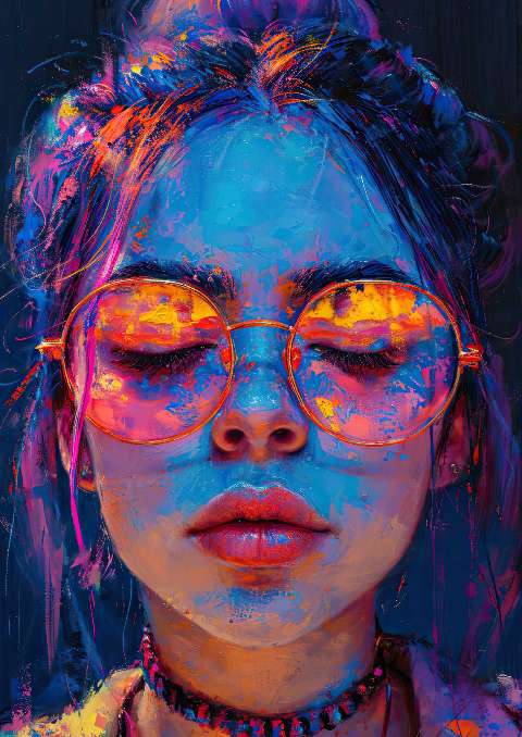 Preview for Colorful-woman-portrait-celebrities-template-a88a7