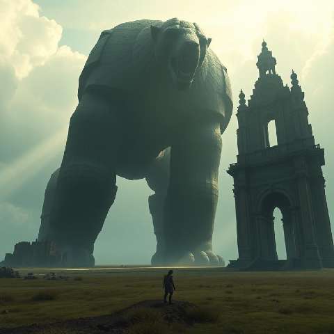 Preview for Giant-statue-ancient-architecture-aiunique-template-d075c