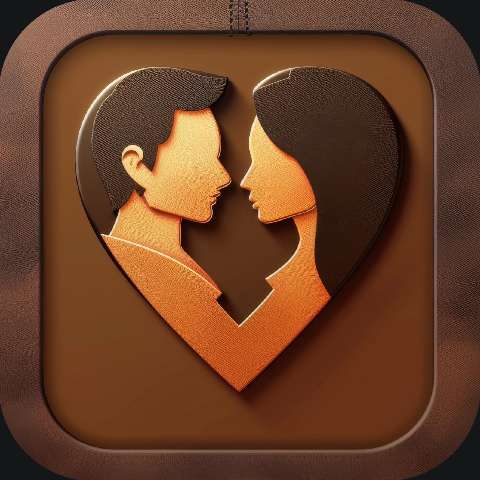 Preview for Couple-silhouette-heart-icon-dating-app-template-e67c2
