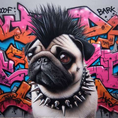 Preview for Punk-pug-graffiti-art-aifashion-template-d495c