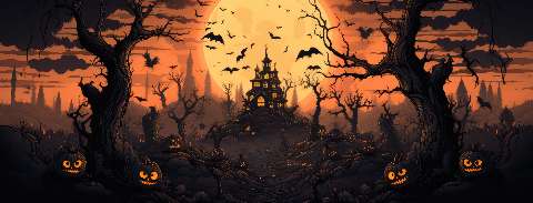 Preview for Halloween-night-scene-halloween-social-template-1b90c