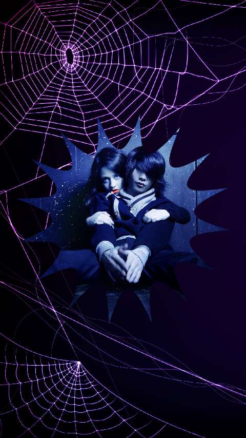Preview for Gothic-twins-spider-web-art-halloween-story-template-34aaa