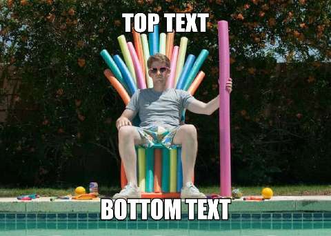 Preview for Pool-noodle-throne-meme-summermeme-template-e066e