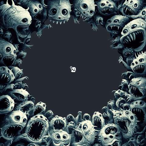 Preview for Monster Frame Design Template For Spooky Graphics