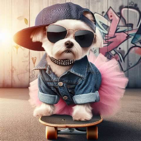 Preview for Cool Dog On Skateboard Design Template