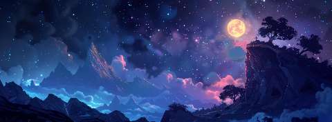 Preview for Moonlit Night Sky Astrophotography Cover Template