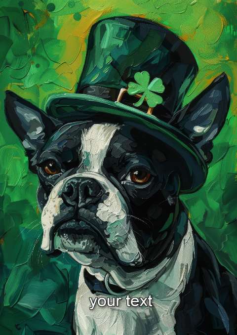Preview for Lucky-boston-terrier-shamrock-hat-st-patricks-template-ca7eb