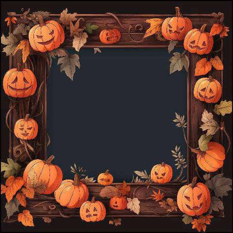 Preview for Halloween-pumpkin-frame-template-d7887
