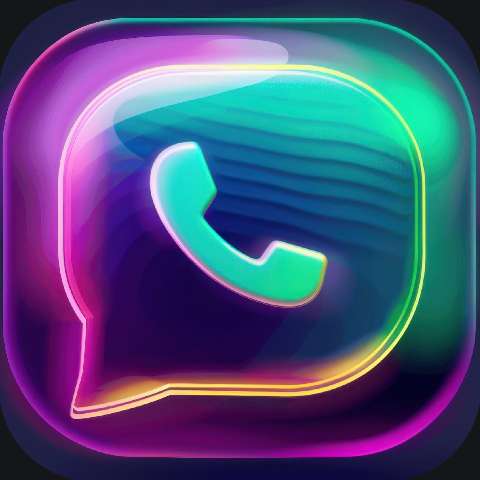 Preview for Neon-phone-icon-design-whatsapp-app-template-12da8