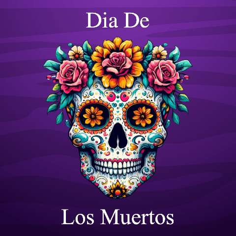 Preview for Dia-de-los-muertos-sugar-skull-halloween-post-template-9ea4b
