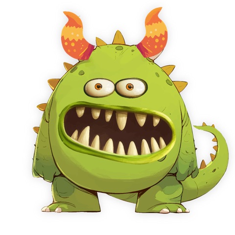 Preview for Cartoon-monster-illustration-silly-monster-template-fada4