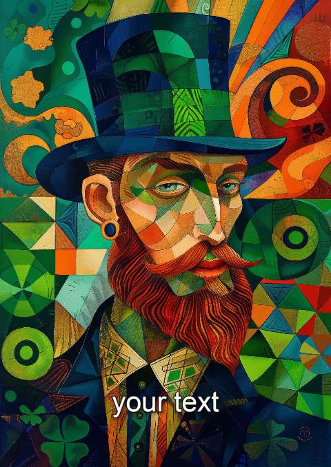 Preview for St-patricks-day-geometric-portrait-template-f4f4e