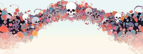 Preview for Colorful-skull-design-element-halloween-social-template-9f1ce
