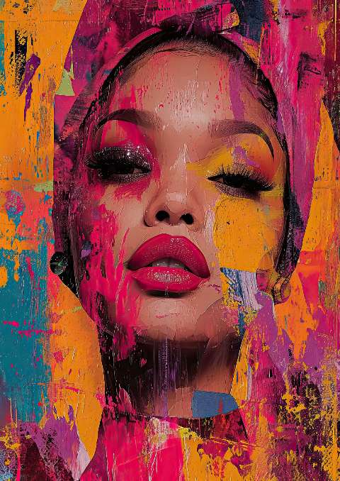 Preview for Vibrant-portrait-art-celebrities-template-e6d09