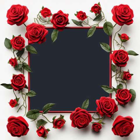Preview for Red-roses-frame-template-love-frame-a765f
