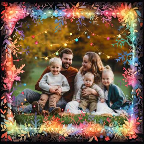 Preview for Family-outdoor-celebration-christmas-frame-template-3c318