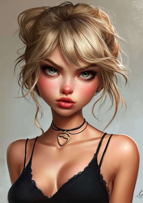 Preview for Blonde-woman-digital-portrait-celebrities-template-d99f8