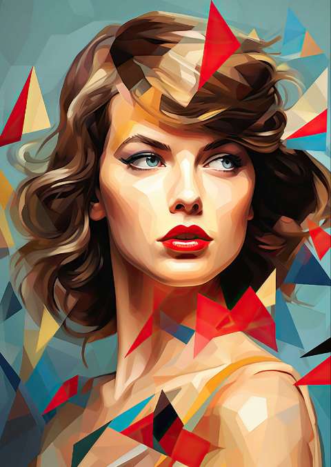 Preview for Vibrant-portrait-art-template-taylor-swift-e5890