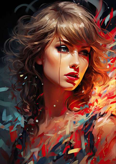 Preview for Vibrant-portrait-art-taylor-swift-template-0dd50