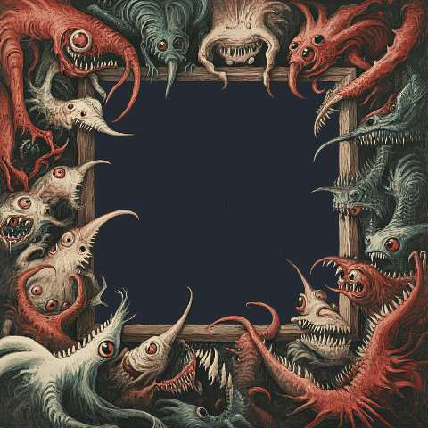 Preview for Monstrous-creatures-frame-monster-frame-template-fb081