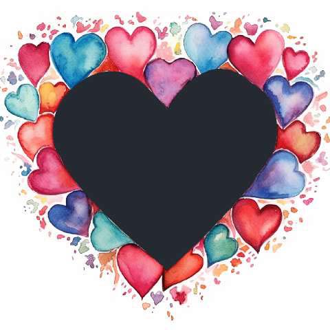 Preview for Colorful-hearts-illustration-love-frame-template-f3b13