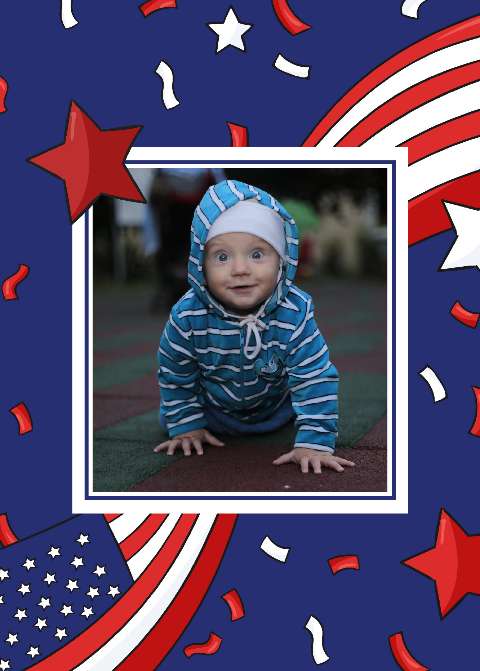 Preview for Patriotic-baby-crawling-fourth-of-template-083e8