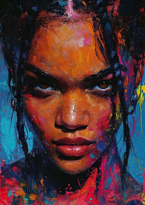 Preview for Vibrant-portrait-of-a-woman-celebrities-template-83b26