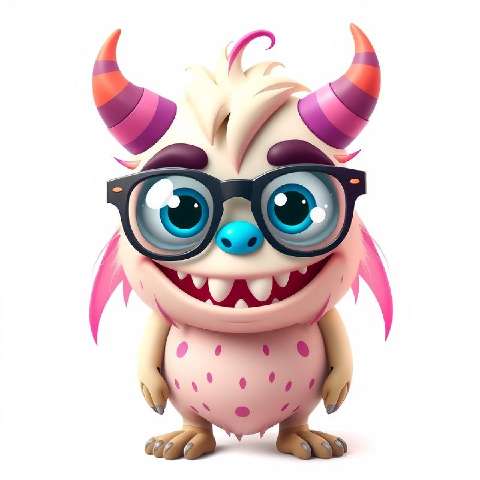 Preview for Cartoon-monster-with-glasses-aimonsterstyle-template-5f23f