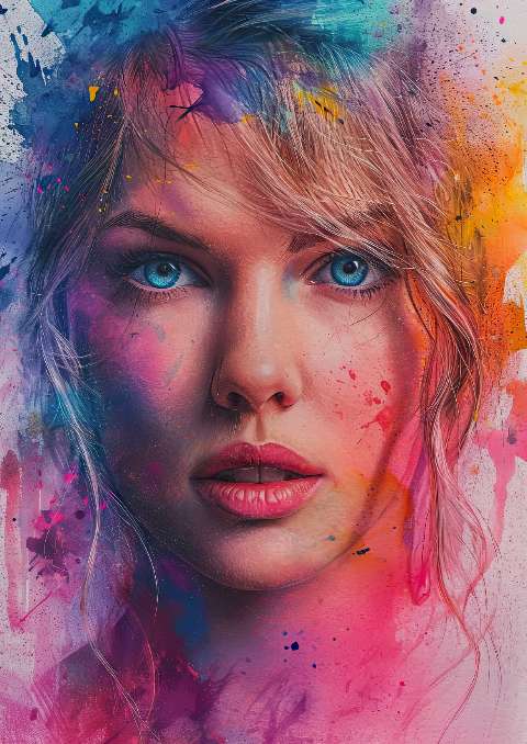 Preview for Vibrant-woman-portrait-celebrities-template-92716