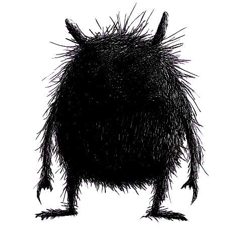 Preview for Black-furry-creature-illustration-dark-monster-template-de8b8