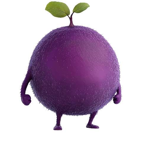 Preview for Cartoon-purple-turnip-character-fruit-monster-template-4e548