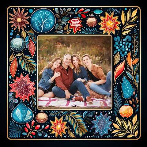 Preview for Family-photo-frame-design-christmas-frame-template-e1d59